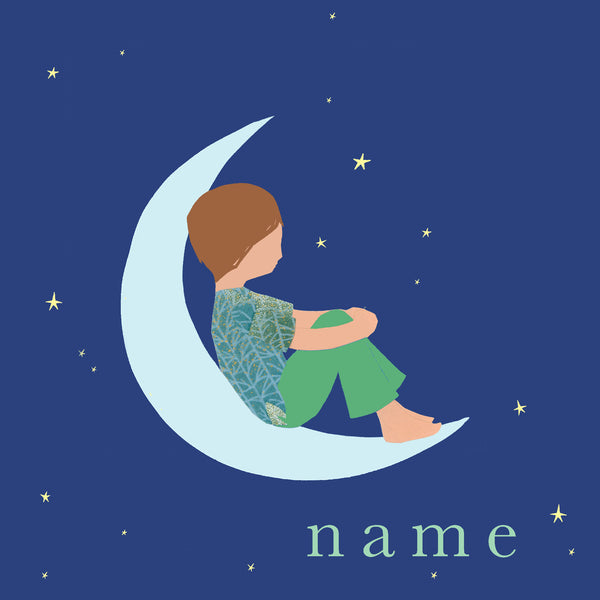 MOON (boy) custom name print